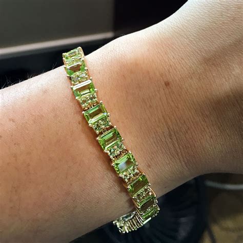 T.w.) in 14k gold $1,550.00 more like this 14k Yellow Gold Emerald Cut Peridot Tennis Bracelet14k ...