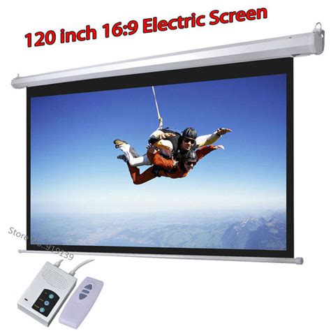 Dhl Fast Shipping Big Cinema Motorized Projection Screen 120 Inch 169