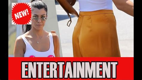 Kourtney Kardashian Goes Braless Yellow Pants Youtube