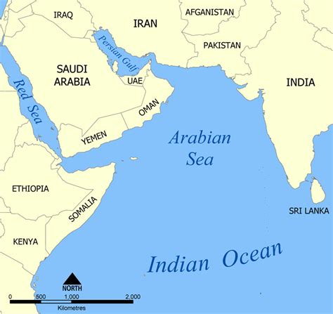 Arabian Sea Map Free Printable Maps