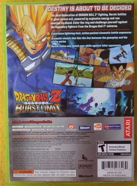 Dragon Ball Z Burstlimit Xbox 360 45000 En Mercado Libre