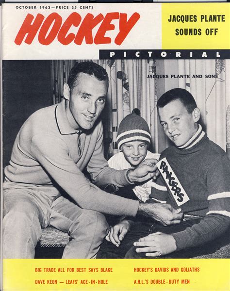 October 1963 Hockey Pictorial Magazine Jacques Plante