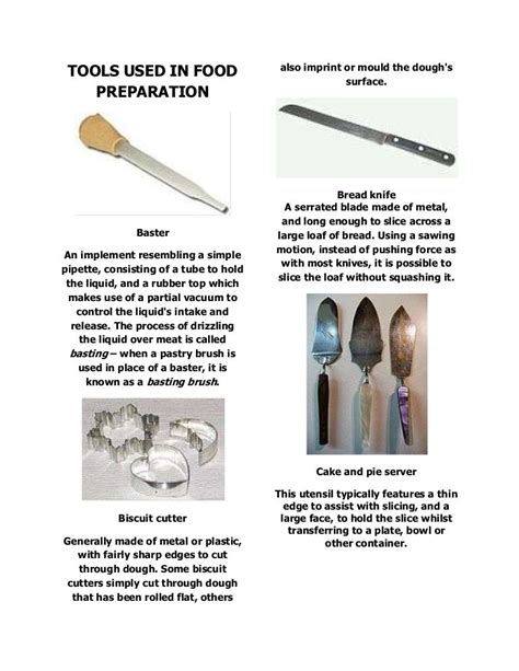 Tools Used In Food Preparation
