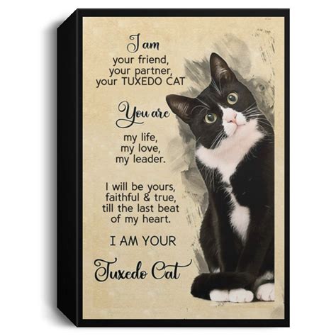 I Am Your Tuxedo Cat Poster Canvas Cheeks Apparel