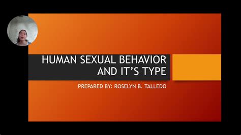 Human Sexual Behavior Roselyn B Talledo Youtube