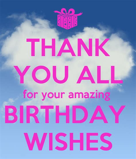 Thank You All For Your Amazing Birthday Wishes Poster Teac Keep