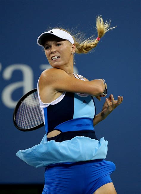 Caroline Wozniacki During Her Match On Day4 Of The 2013 Us Open August