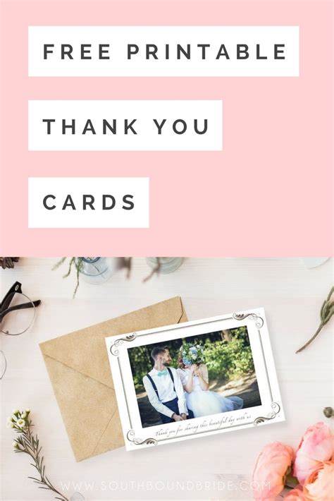 Free Printable Wedding Thank You Cards With Photo
