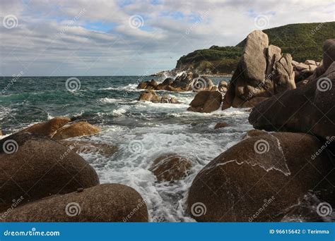 Sea Scape Rocky Coast Stock Photo Image Of Primorye 96615642