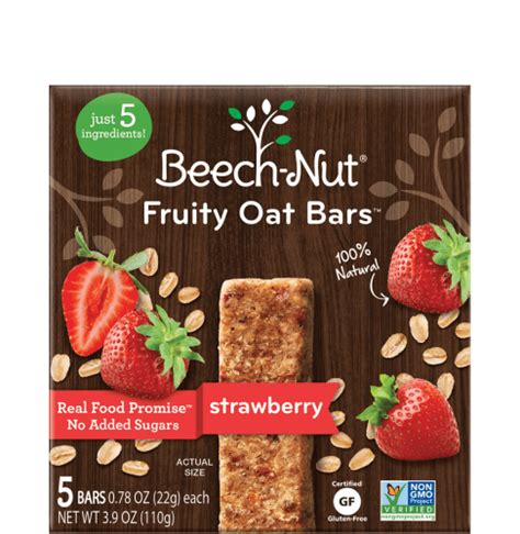 When we consider the calorie breakdown it is different for different flavors. strawberry beech-nut fruity oat bars™ stage 3 snacks from ...