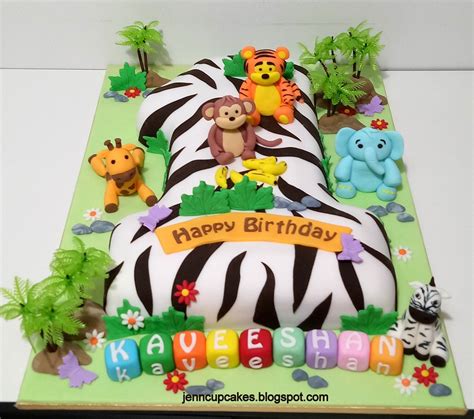 Jenn Cupcakes And Muffins No1 Jungle Animal Theme Cake