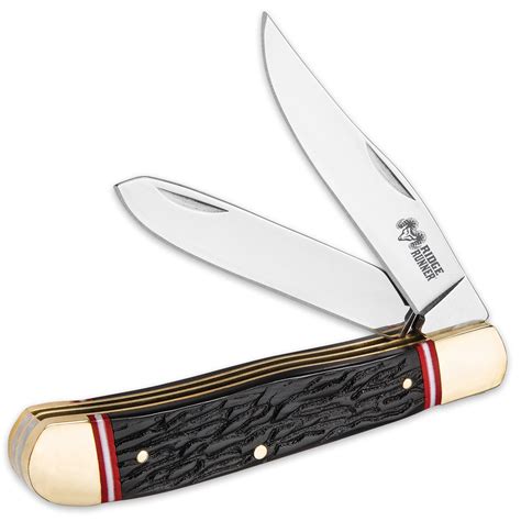 3pc Ridge Runner Hunting Survival Fixed Blade Bowie Folding Pocket Knife Set Ebay