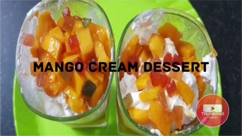 Mango Cream Dessert Mango Dessert Mango With Cream Easyvid 17 Youtube