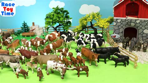 Cow And Farm Animal Toys Figurines Collection Youtube