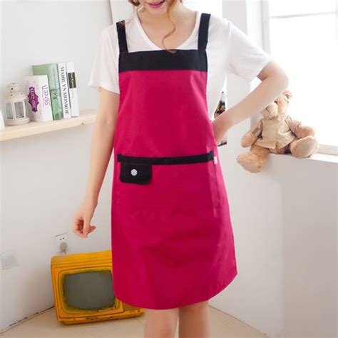 Waterproof Sleeveless Apron Cooking Apron With Pockets For Women Ladies Restaurant Kitchen