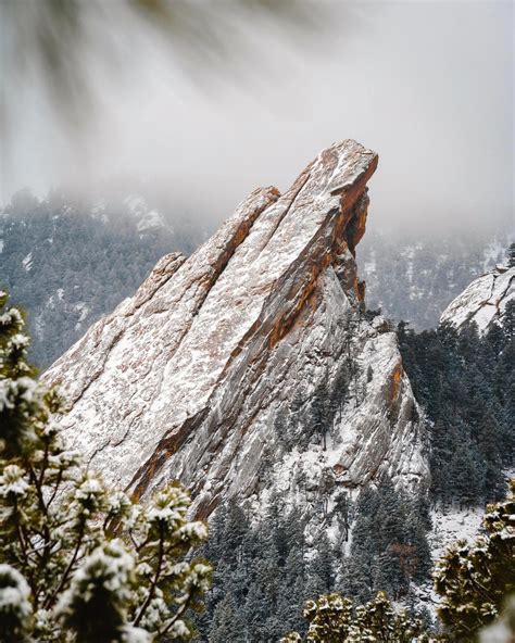 Winter Storm Hits Boulder Colorados Iconic Flat Irons In Chautauqua