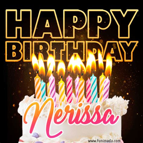 Nerissa Animated Happy Birthday Cake  Image For Whatsapp