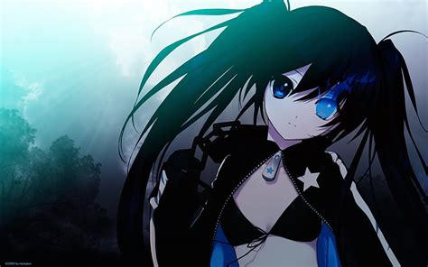 600x1024px Free Download Hd Wallpaper Brunettes Black Rock Shooter Long Hair Weapons