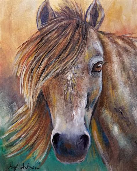 Horse Acrylic Painting Tutorial By Angela Anderson On Youtube Horse