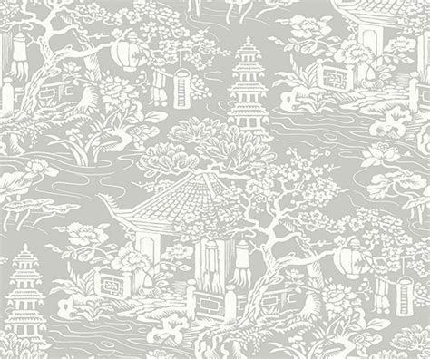 Chinoiserie Grey Wallpaper Jaima Company