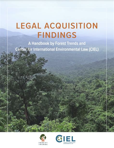 Legal Acquisition Findings A Handbook By Forest Trends And Center For