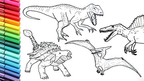 jurassic world coloring pages indoraptor