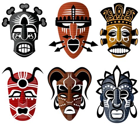 Free Image On Pixabay Tribal Masks African Culture Set Africa