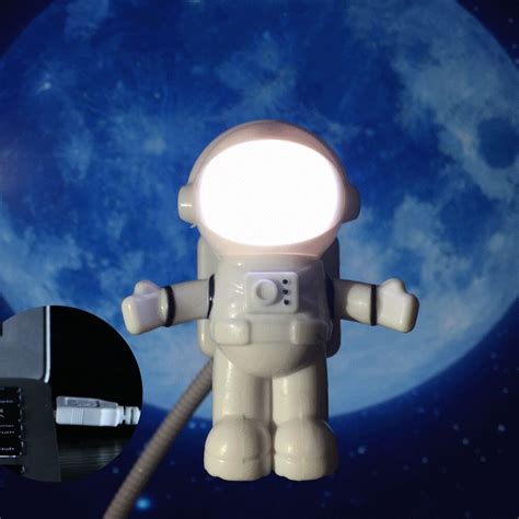 Usb Led Adjustable Night Light Astronaut Spaceman Light For Computer Pc