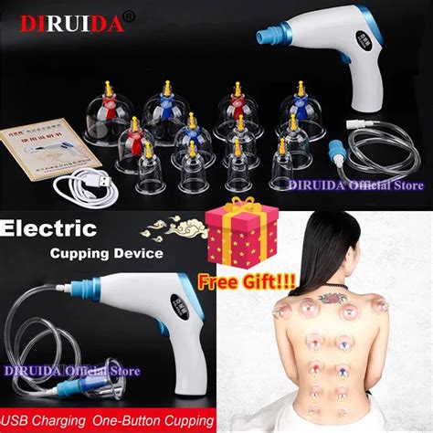 Original Electric Vacuum Cupping Device Set Home Acupuncture Magnetic Massage Scraping Cupping