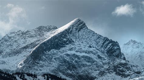 Wallpaper Mountain Peak Snowy Slope Landscape Hd Widescreen