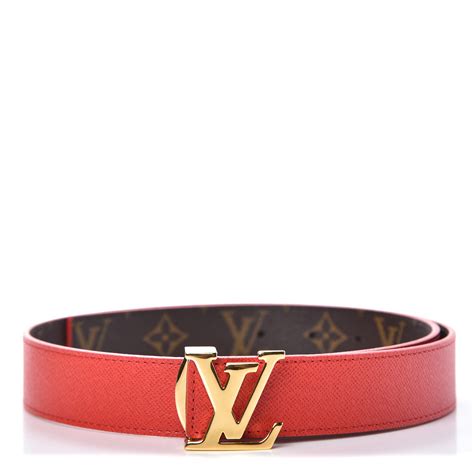 Louis Vuitton Monogram 30mm Lv Initiales Reversible Belt 75 30 Red