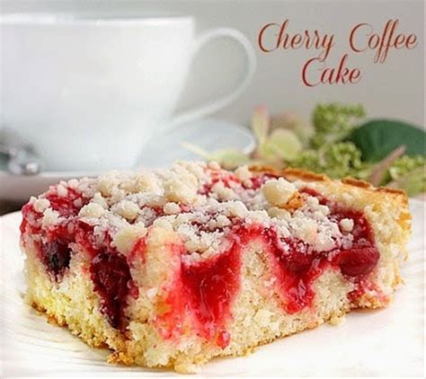 Delicious Cherry Coffee Cake With Crumb Topping Recipe Chefthisup