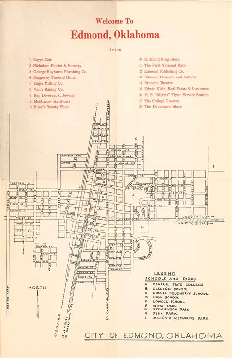 Check Out This Edmond Street Map From 1947 Can You Find Your Street