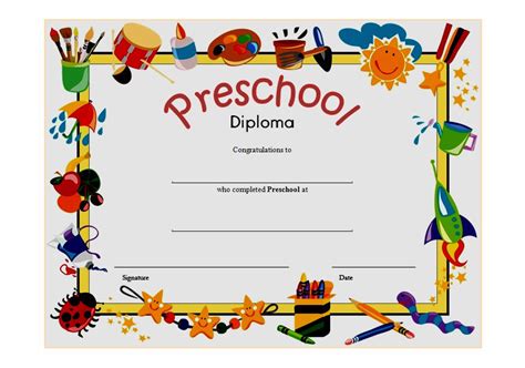 Printable Free Editable Preschool Certificates