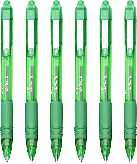 Zebra Z Grip Smooth Retractable Ballpoint Pen Pack Of 6 Green