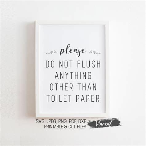 Please Do Not Flush Anything But Toilet Paper Zitat Schild Etsy