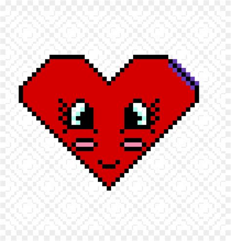 Cute Heart Easy Emoji Pixel Art Clipart 653499 Pikpng