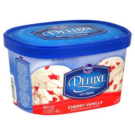 Kroger Deluxe Cherry Vanilla Ice Cream Fl Oz Qfc