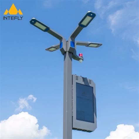 Smart Pole 4g Street Lighting With Cctv Loudspeaker Lcd Buy Solar