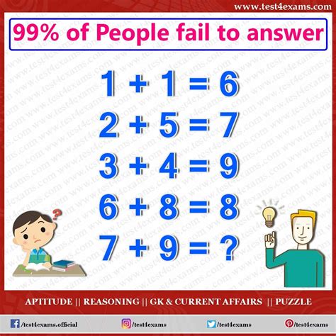 Brain Twister Math Puzzle With Answer Brain Teaser Puzzle Test 4 Exams