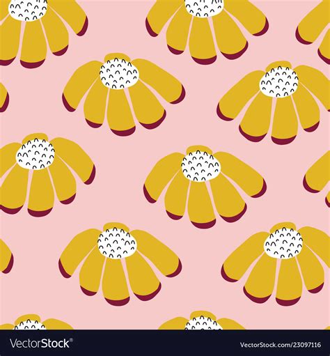 Seamless Flowers Repeating Background Royalty Free Vector