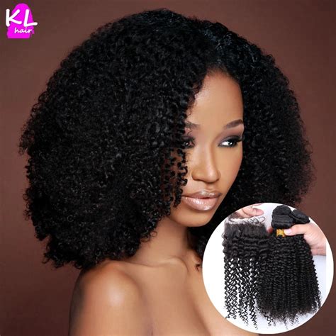 Kinky Curly Virgin Hair With Closure Brazilian Virgin Hair With Closure 7a Human Hair Afro Kinky