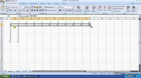 Tabliczka Mno Enia W Excelu Youtube