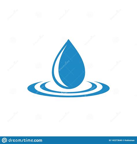 Modern Water Droplet Icon Logo Template Stock Vector Illustration Of