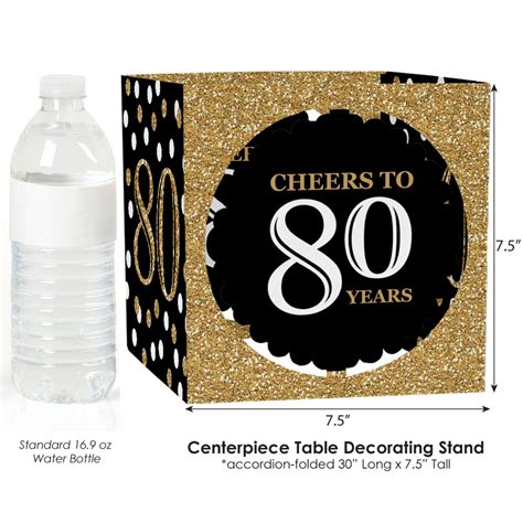 80th Birthday Party Centerpiece Table Decoration Kit Adult Etsy