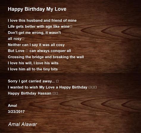 Happy Birthday Love Poems For Him