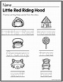Little Red Riding Hood Story Elements and Story Retelling Worksheets ...