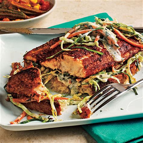 Evenly coat both sides of each fish fillet with 1 tablespoon creole seasoning. Open-Faced Blackened Catfish Sandwiches Recipe | MyRecipes