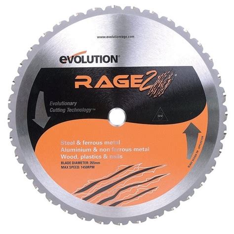 Evolution Rage 2 14 In Dia 36 Teeth Carbide Tip Steel Circular Saw