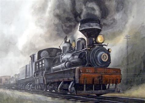 Steam Locomotive Painting By Kuchan Artmajeur